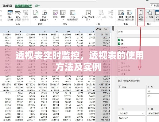 透視表實時監(jiān)控，透視表的使用方法及實例 