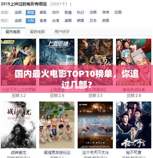 國(guó)內(nèi)最火電影TOP10榜單，你追過幾部？
