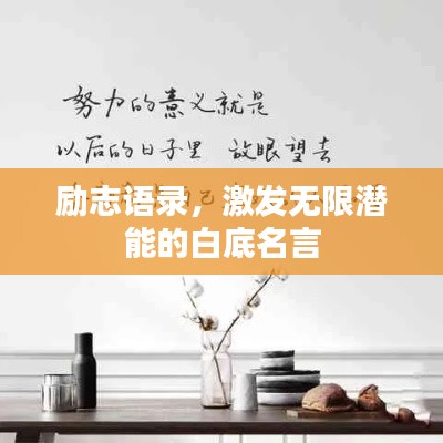 勵志語錄，激發(fā)無限潛能的白底名言